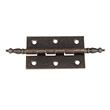 dophee 1個127 x 76 x 44 mmアンティークブロンズIronクラウンヘッド6穴ヒンジのビンテージ木製ボックスツールボックスキャビネット食器棚