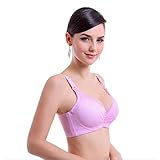 R & V女性用下着授乳マタニティブラプッシュアップ快適睡眠ブラレット US サイズ: L カラー: ピンク