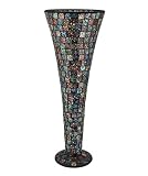 Essential D?cor Entrada Collection Mosaic Vase, 19.5 X 7.4 X 7.4 Inch ,Multi Colored [並行輸入品]