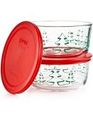 Pyrex 保管セット  4 Cup, 4 Piece Christmas gift set レッド