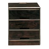 シック 幅40cm 奥行き40cm 3段ミニチェスト ブラウン 完成品