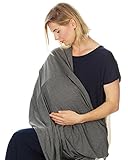 母乳育児上のNaiFeiディール - プレミアム品質の看護スカーフ/看護カバーのインフィニティ看護のスカーフ。イージーキャリー、ウルトラソフト、多目的、スタイリッシュな着用。 (濃い灰色)