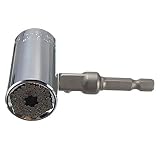 夢の空【 フリー サイズ 】万能ソケットレンチ ゲイターグリップ 多機能ハンドツール ラチェット 7～19mm 対応 ユニバーサル レンチ 修理 修復 ゴールド、レッド、グリーン、パープル、ブルー、ブ