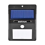 16LED 屋外 ソーラー充電 防犯ライト 人感センサー ledライト　ソーラーライト センサーライト 人感センサーライト (ブラック)