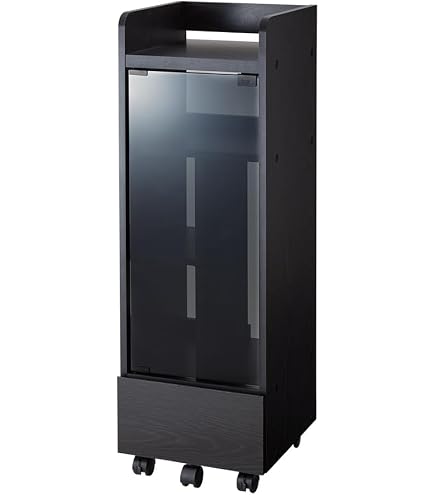 Amazon｜山善(YAMAZEN) ラック ゲーム機 収納棚 スリム キャスター付き
