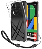 【ZXZone】 Pixel 4a 5G 用 ケース【5Gモデル対応】 レンズ保護 耐衝撃 衝撃吸収 防指紋 アローズ ユー ソフトバンク Pixel 4a 5g 専用 TPU ストラップホール付 ソフト クリア カバー