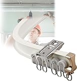 カーテンレール金属 カーテンレール曲がる カーテンレール豪華 重量用カーブレール トラック 直線レール、プーリースライド 壁付け 天井取り付けレール カーテンロッド、カーテンスライド固定用、出窓 間仕切り部屋の間仕切りカーテン用天井レール、(C,1m)