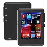 タッチスクリーン MP3 プレーヤー、Bluetooth 5.0 付き MP3 プレーヤー、2.4 インチフルタッチスクリーン HiFi サウンドウォークマンデジタル音楽プレーヤー、FM ラジオ、電子ブック、4GB 本体ストレージ (黒)