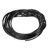 uxcell ソリッドラバーコードチューブ ゴムチューブ 全長3 m 直径1.5mm ブラック DIYクラフトビーズ ネックレス ブレスレット用