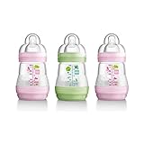 1パックMam抗疝痛ボトル、ピンクの3 (MAM UK LTD) - MAM Anti Colic Bottle, Pink 3 per pack [並行輸入品]