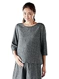 Angeliebe エンジェリーベ マタニティ トップス 授乳口付き ウール 混 サック プル オーバー 産前 産後 妊婦服 11号 ミックス グレー 21036 21036330