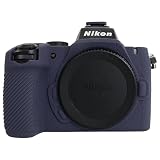 Rieibi Z50IIケース、つや消しシリコン保護ケース Nikon Z50IIミラーレスカメラ用、フルボディ軽量Nikon Z50 IIカメラカバー(カバーのみ)-ネイビーブルー