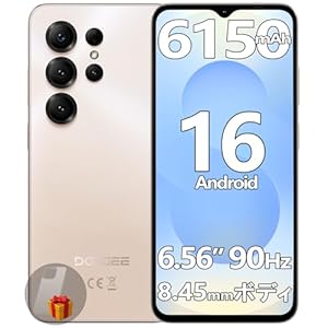 DOOGEE Note56X Android 16 スマホ 4G LET 24GB+64GB 2TB拡張 90Hz 6.56インチ HD+大画面 8コアCPU simフリー