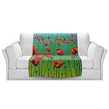 ブランケットウルトラソフトFuzzy 4サイズ！DIANOCHEデザインからbyジョン・ノーランDancing DaffodilsホームDecor Unique Designer芸術的スタイリッシュな