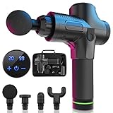 マッサージガン 2020改良版 筋膜マッサージャー LCDスクリーン 20段階強力振動 全身マッサージ 超静音 血流促進 携帯便利 肩こり腰