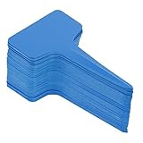 Lovoski 全５色 園芸用 プラスチック製　ガーデニングラベル　ラベル　 Y型 ラベル 全5色 10cm 　約100枚入　 - ブルー