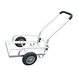 【送料無料】　アルミ２輪コンテナカート ノーパンクタイヤ付き TC2002N-AL