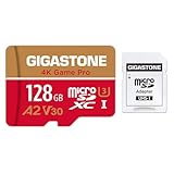 【Switch 1専用】GIGASTONE マイクロsdカード 128GB 4K Game Pro microSDXC UHS-I A2 V30 U3 C10 100MB/s Ultra HD 4K ビデオ録画 アクションカメラ スポーツカメラ 4K Ultra HD 動画 SDアダプター1枚付き【5年データ復旧・無償交換保証】
