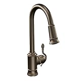 Moen 7615ORB Woodmere One-Handle High Arc Pulldown Kitchen Faucet, Oil Rubbed Bronze [並行輸入品]