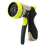 Soledi Garden Hose Nozzle Pressure Hand Sprayer - 8 Spray Patterns Adjustable Water Pressure Control