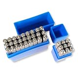 Lezalic 打刻印 セット 小文字 数字 レザークラフト アルファベット ポンチ ハンドメイド DIY 革 金属 (5mm 小文字+数字)