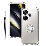 Xiaomi POCO F6 5G /Redmi Turbo 3 5G 用 ケース 保護カバー [HUKWIMO] TPU製 ソフト 柔らかい手触り スクリーン & カメラ保護 耐衝撃 薄型 軽量 指紋防止 取付簡単 黄変防止 適用 Xiaomi POCO F6 5G /Redmi Turbo 3 5G [クリア 透明]