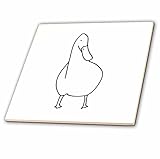 CT _ 20923 CherylsArt Wild Animals Duck – Duckウォーキングアウトラインアート図面 – タイル 4-Inch-Ceramic ct_20923_1