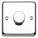 MK Chroma Plus k1536pcrlv 300 W / 240 VA 1-gang 2ウェイ単一Dimmer LV by MK