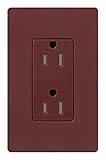 Lutron SCRS-15-TR-MR Satin Colors 15-Amp Duplex Tamper Resistant Receptacle, Merlot [並行輸入品]