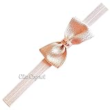 パステルピンクボウソフトヘッドバンド カラー: ピンク