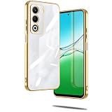 shichalisi 用の OPPO A5 5G ケース クリア オッポa5 5g スマホケース カバー 耐衝撃 可愛い 透明 ソフト TPU ストラップホール付き(ゴールド)