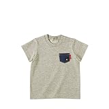 [ミキハウス] MIKIHOUSE 【ダブルＢ】 Everyday Double_B　デニムポケット付き半袖Ｔシャツ (70cm-150cm) 62-5201-974 グレー 90cm
