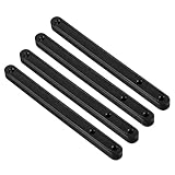 uxcell 引き出しスライド 4個セット 180mm - プラスチック製引き出しレール キャビネット引き出し ベッドサイドテーブル ワードローブ ドレッサー用 サイドマウント溝付きガイドレール（黒）