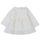 (プタス)Putars ベビー服 子供服 女の子 ワンピース チュールドレス 透かし模様 長袖 可愛い 秋冬 オシャレ 通園 発表会 旅行 記念日 プレゼント 6ヶ月-3歳