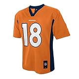 Peyton Manning # 18 Denver Broncos NFL子供用サイズ4 – 7ミッドティアジャージーオレンジ