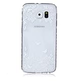 UNEXTATI Galaxy S6 用 ケース 耐衝撃 高品質 TPU ハード カバー 超薄型ケース 全面保護 脱着簡単 クリア 透明 Samsung Galaxy S6カバー Cover (ホワイ