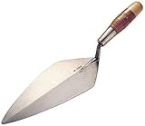 Kraft Tool RO316-11 W. Rose Narrow London Brick Trowel with Leather Handle, Standard Shank, 1/2 11-1