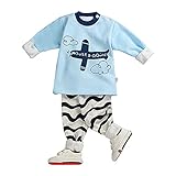 キッズパジャマ ホーム ウェア 子供服 裏起毛 男の子 女の子 上下セット アニマル 春 秋 冬 寝巻き カジュアル お出かけ (110cm)