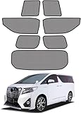 Loveyes トヨタ アルファード サンシェード 30系 メッシュ ヴェルファイア 車中泊 断熱 虫よけ 日除け UVカット マグネット内蔵 7枚 遮光 専用アクセサリー (アルファード/ヴェルファイア 30系)