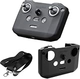 RC-N3 / RC-N2 / RC-N1 保護ケース for DJI Air 3S DJI NEO シリコンカバー リモコン ケース ネックストラップ 送信機用 保護カバー耐衝撃 落下防止 DJI NEO Mini 4Pro Mini 4K Air 3 Mini 3 Pro Mini 3 Mini 2 SE Mini 2 AIR 3Sリモートコントローラーアクセサリー (ブラック)