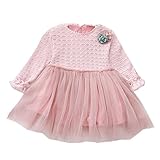 Candykids キッズ　ワンピース 女の子 おしゃれ かわいい 子どもドレス 結婚式 発表会 七五三 子供ワンピース フォーマル 女の子 女児 (90cm, ピンク)