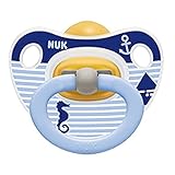 NUK Baby Pacifier 0-6 Months Latex Blue Marine Sea Boy Soother Toddler 4255-12 by NUK Happy Kids