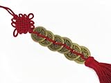 Lucky Charms ~ Feng Shuiコインチャーム6つコインwithレッドタッセル( Hang It At Home To Enhance Wealthy Luck )