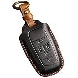 Kinotakaトヨタ専用設計 レザー製 スマートキーケース 40系ヴェルファイア 新型 VOXY 90系 キーケース ノア 90系 キーカバー 新型ヴォクシー 本革キーカバー 2022年 最新 voxy NOAH 90系 アクセサリー パーツ (ブラックB(5ボタン))