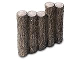花壇ブロック　擬木(ギボク) 段違五連30cm 3個入