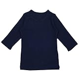 ガールズ|ボーイズ|ベビー[BASIC STYLE UNDERWEAR]男女兼用|ベビーフライス肌着|綿100％|無地|肌着シャツ|長袖シャツ|9分丈 95cm ブラック
