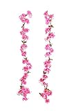 Yatim 2パック11.8 Ft Fake Sakura Vine花植物人工花ホームホテルオフィスウェディングパーティーガーデンクラフトアートデコレーション Yatim