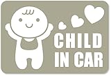 imoninn CHILD in car ステッカー　【マグネットタイプ】　No.10　赤ちゃん　（グレー色）