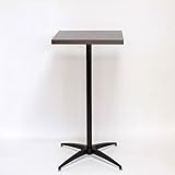 カウンターテーブル・ハイテーブル 幅52×奥行52×高さ102cm (ダークブラウン)