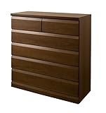 桐たんす天然木チェスト スライドレール付きチェスト ホワイト ブラウン (幅100チェスト, ブラウン)